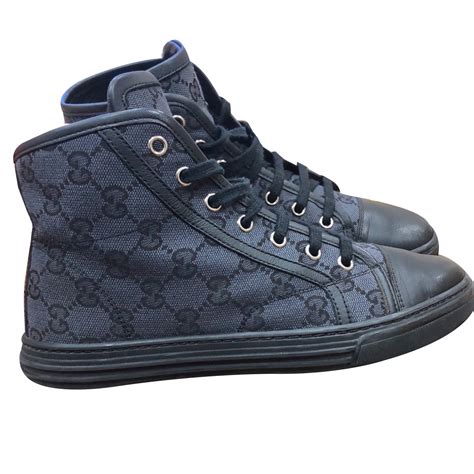 gucci black monogram web sneakers|gucci monogram boots price.